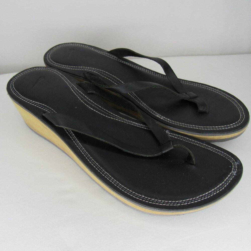 Nike Black Wedge Sandals